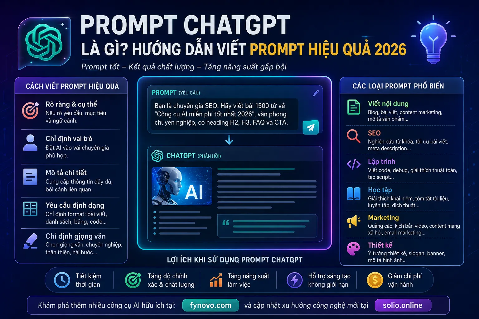Prompt ChatGPT Là Gì? Hướng Dẫn Viết Prompt Hiệu Quả Để Tăng Năng Suất Công Việc 2026